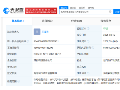 中国石化等在海南成立新公司
